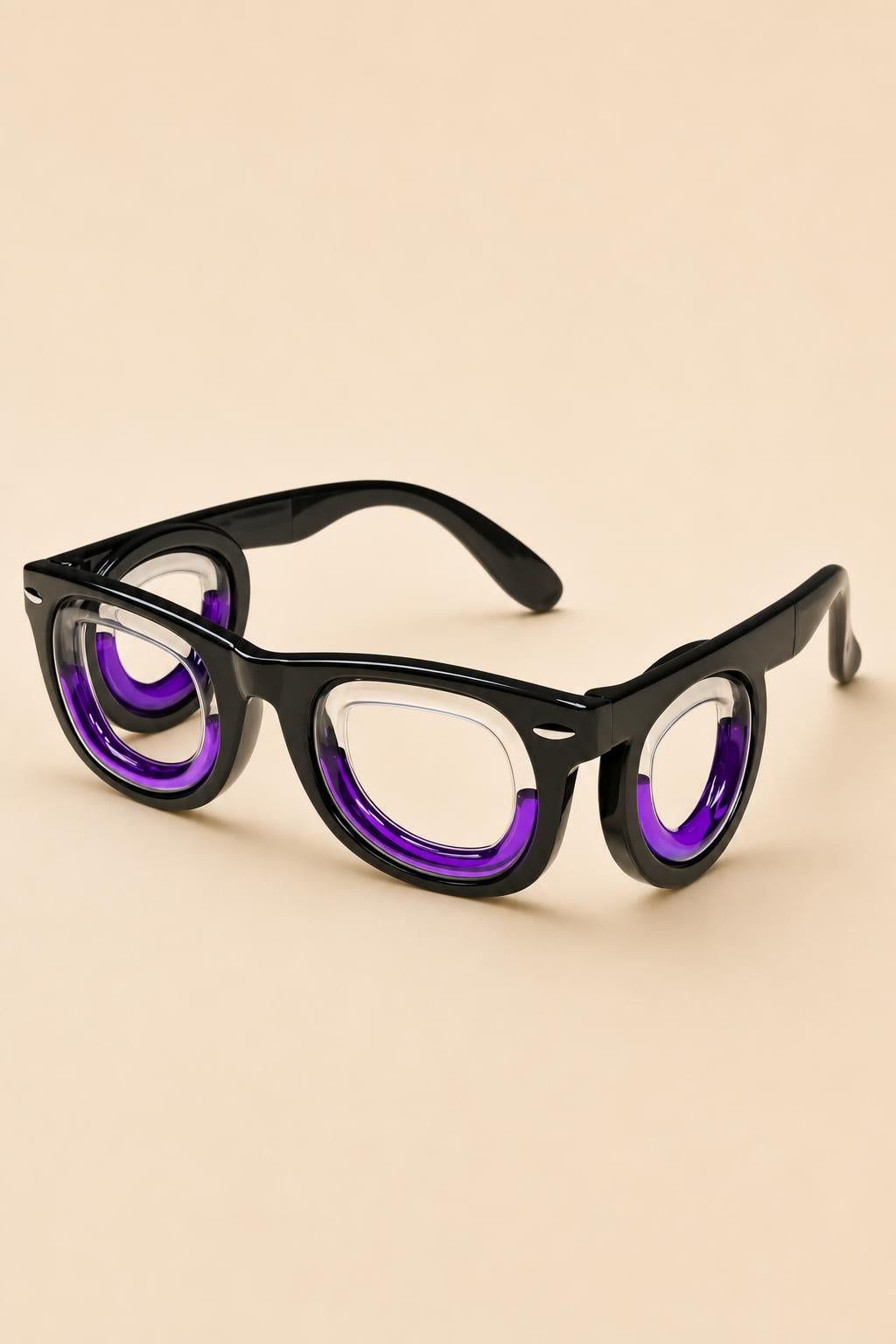 Lentes antimareo vistos de lado